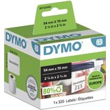 Etiket Dymo 99015 S0722440 54x70mm 1 rol á 320 stuks wit