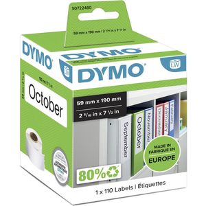 DYMO - Hangmappen Etiketten - 190 X 59 Mm - Zelfklevend - Professionele Oplossing
