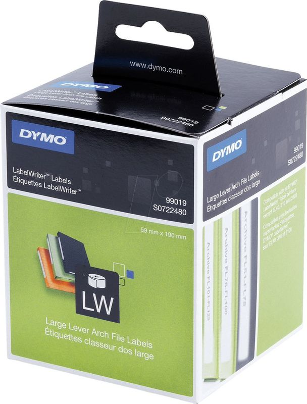 DYMO S0722480 / 99019 brede ordneretiketten (origineel)
