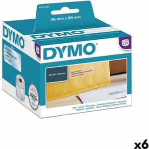 Etikettenrol Dymo 89 x 36 mm LabelWriter™ Transparant (6 Stuks)