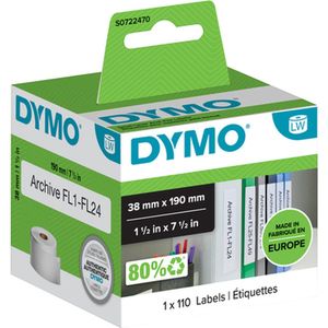 Roll of Labels Dymo 38 x 190 mm LabelWriter™ White (6 Units)