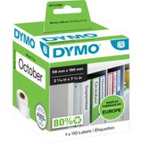Dymo - 99019 - Printerlabels - Wit - 59 x 190 mm - LabelWriter - 6 eenheden