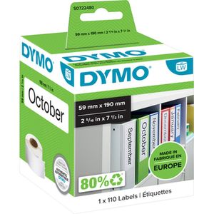 Dymo - 99019 - Printerlabels - Wit - 59 x 190 mm - LabelWriter - 6 eenheden