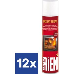 Riem - Insert Spray - Ruitenreiniger voor Kachels - 12 x 400ml - voordeelverpakking