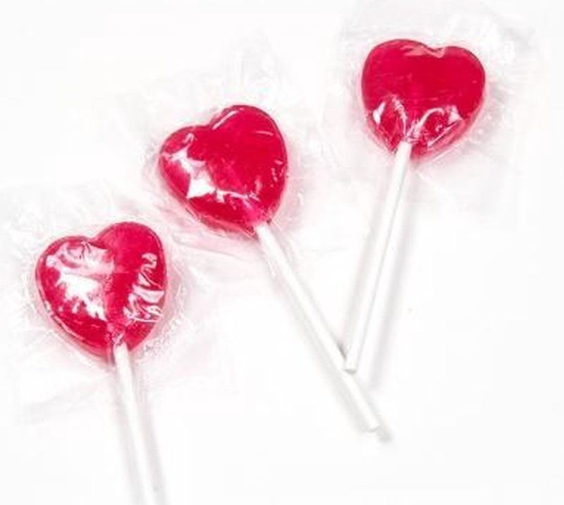 Cand'Art Hart Lollies - 100 stuks - Hartjes lolly