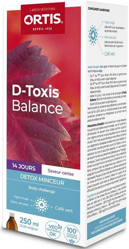 D Toxis - Balance - Voedingssupplement - Kersen - 250 ml
