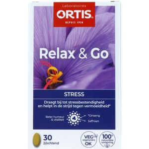 Ortis - Relax & Go - Stress Tabletten - Ginseng - Saffraan