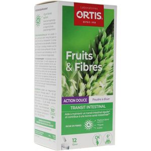 Ortis Fruit & Vezels Gentle Action Verdunbaar Poeder 12 Sticks