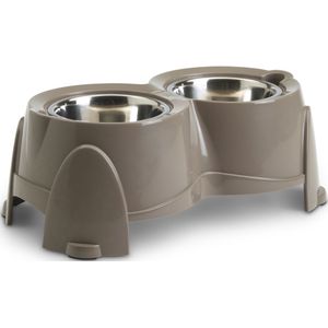 Savic ergo feeder grijs 850 ml 2x17 cm