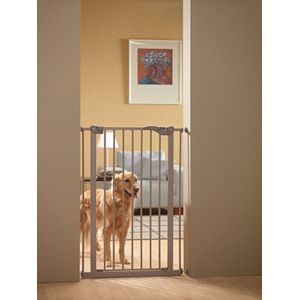 Savic dog barrier afsluithek - hondenhek grijs (74-84X107 CM)
