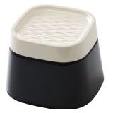 Savic ergo cube voerbak creme / zwart 22x22x16 cm