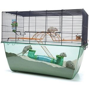 VADIGRAN Nobby Habitat XL / 20519 knaagdierkooi, blauw, 70 x 37 x 56 cm