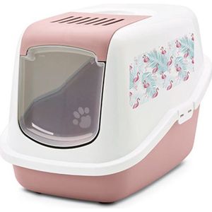 Savic Kattenbak Nestor Impression Flamingo Roze / Wit