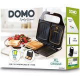 DOMO DO9056C Tosti-apparaat / Croquemachine XL - 2 tosti's - Voor grote boterhammen