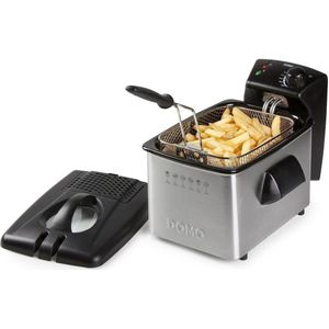 Domo DO464FR- Frituurpan - 3L - 2000W - Koude zone - RVS