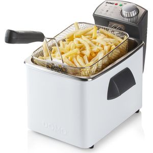 DOMO DO519FR Friteuse - 4,5L - Frituurpan - 3200W - Inox/Wit