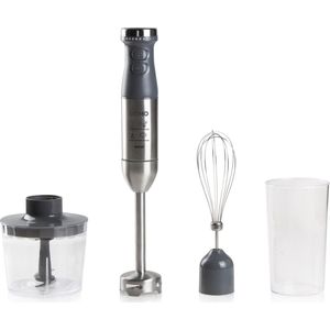 DOMO DO9226M Staafmixer - Set met staafmixer + garde + hakmolen + mengbeker - Zwart