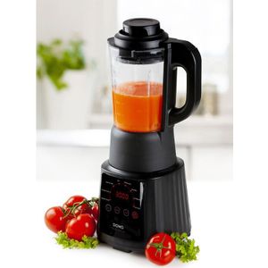 DOMO DO726BL Soepmaker Domo 'Soup Genius' - Blender - 1,2 L - 8 programma's - Voor pastasaus en sojamelk - Zwart