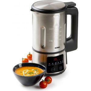 DOMO DO727BL Soepmaker Domo ‘My Soup Express’ – 1,2L - 6 programma’s – Voor confituur en sojamelk - RVS – Zwart