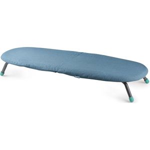Duwee Strijkplank 32 x 92 cm, Inklapbare Strijkplank, in Hoogte Verstelbaar, Hittebestendige Hoes, Dik Viltkussen, Zwart