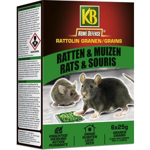 Muizenbestrijding - Lokgraantjes - 6 Zakjes van 25 Gram