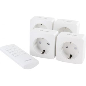 Chacon - Draadloos Schakelen - 4x Ontvangers + Afstandsbediening - 3000 W