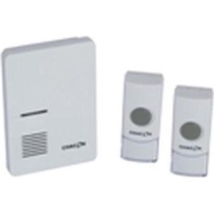 Chacon - Draadloze Deurbel - Wit - Met 2 Drukknoppen - 100m Bereik