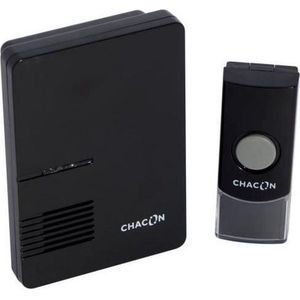 Enzo Chacon Draadloze deurbel 80m zwart - 8415060