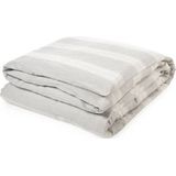 Libeco - Sisco Stripe - Dekbedovertrek - Grijs - Linnen - 200 x 200 cm