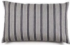 Libeco - The Tack Stripe - Kussensloop - Zwart / Grijs - 60 x 70 cm