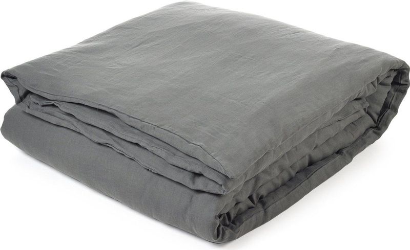 Libeco - Madison - Dekbedovertrek - Donkergrijs - 100% Linnen - 200 x 200 cm