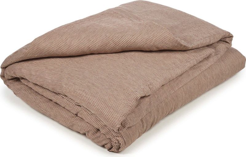 Libeco - Swimmers Stripe - Dekbedovertrek - Roze - 100% Linnen - 140 x 200 cm