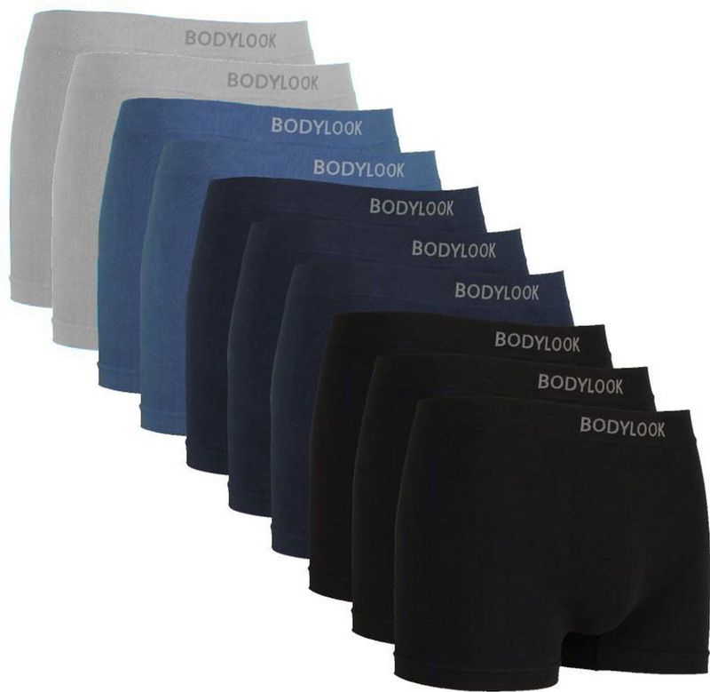 Bodylook - Naadloze Heren Boxershorts - Multicolor - 10-pak - Katoen