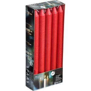 SPAAS 10 Tafelkaarsen huishoud 21/240 mm, ± 8 uur, geurloos - rood