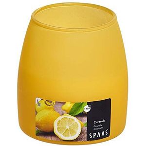 SPAAS Soft Glow Geur tuinkaars citronella, ± 45 uur - geel