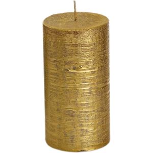 Spaas Unscented Festive Pillar Candle 70/130 mm, 60 uur, goud