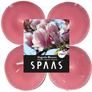 SPAAS 4 Maxi Theelichten Geur, ± 10 uur - Magnolia Blossom