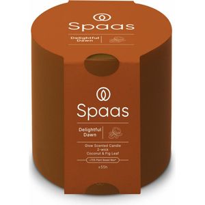 Spaas - Glow - Geurkaars - Delightful Dawn - 2-wiek - 55 uur brandduur