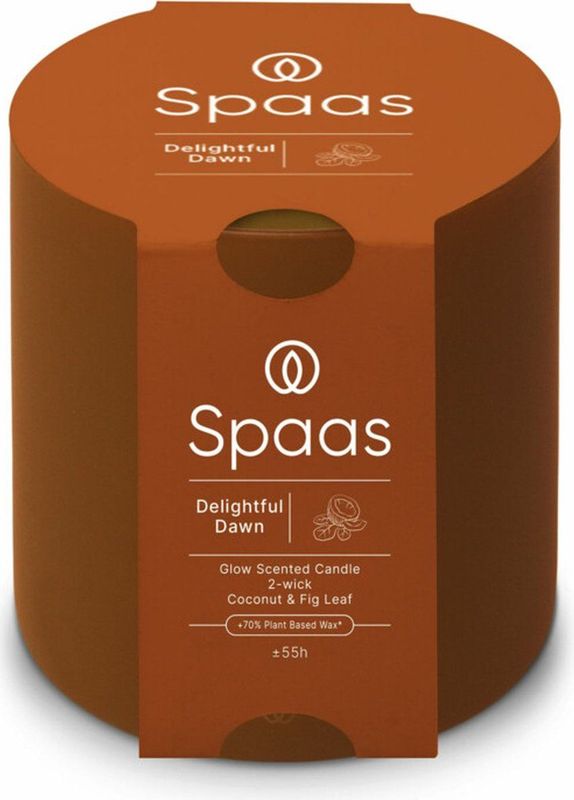 Spaas - Glow - Geurkaars - Delightful Dawn - 2-wiek - 55 uur brandduur