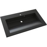 Wastafel allibert slide solidsurface 80,2x2x46,2 cm zwart