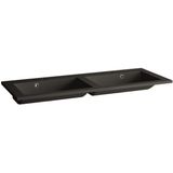 Wastafel allibert slide solidsurface 120,2x2x46,2 cm zwart