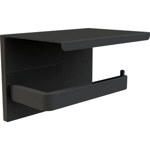 Allibert Loft Game - WC-papierhouder - Mat Zwart Gelakt Aluminium