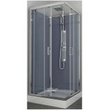 Douchecabine Allibert Everest Vierkant 90x90x225cm Helder Glas Nano Coating Mengkraan met Handdouche