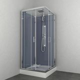 Douchecabine Allibert Everest Vierkant 90x90x225cm Helder Glas Nano Coating Mengkraan met Handdouche