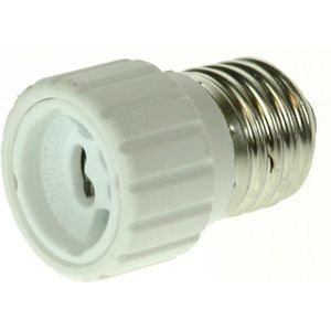 Lamphouder adapter - E27 mannelijk - GU10 vrouwelijk - Keramiek - Wit - 2 stuks