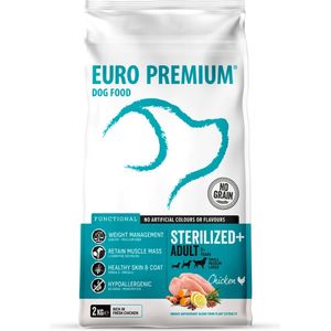 2 x 2 kg Euro Premium Grainfree Adult Sterilized+ Chicken & Potatoes hondenvoer