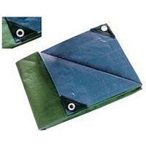 Afdekzeil Groen/Blauw 10x10 meter 140gr/m²