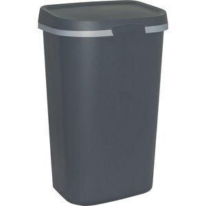 Curver Mistral afvalbak flat 50 liter antraciet