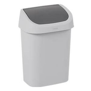 Afvalbak met tuimeldeksel, inhoud = 10 l, grijs