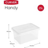 Curver Handy Opbergbox - 3x25 liter - 3 stuks - Transparant